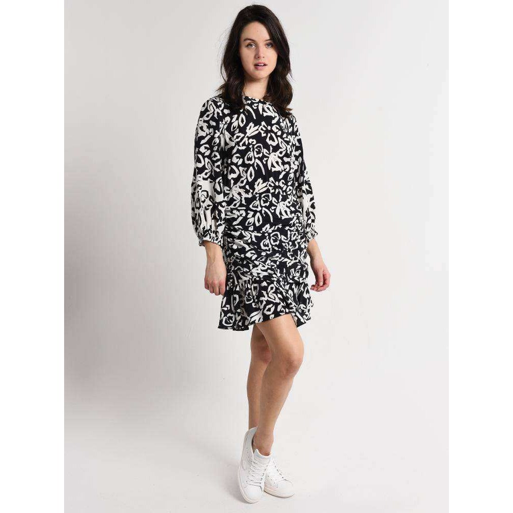 Tanya Taylor Block Print Mel Dress Womens‎ Black White Size 2